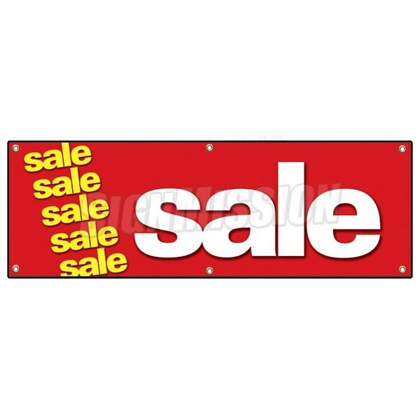 SALE BANNER SIGN clearance retail signs 50% everything must go storewide